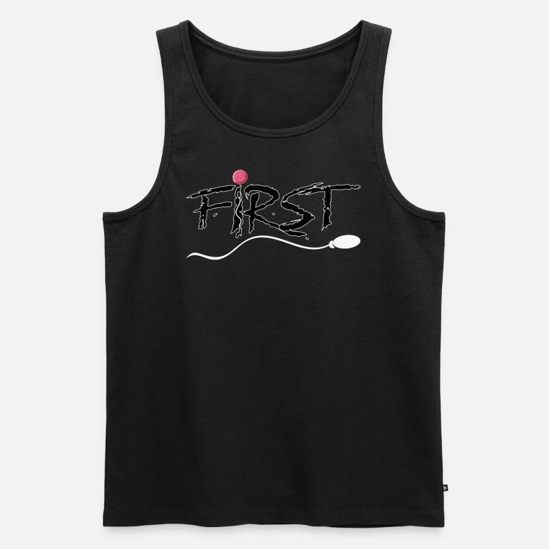 FIRST - Männer Premium Bio Tank Top - Schwarz