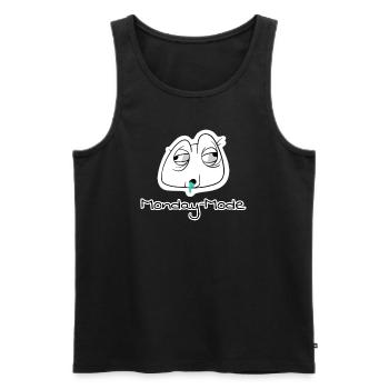 Monday-Modus - Männer Premium Bio Tank Top - Schwarz - Vorne - Michal (187cm)