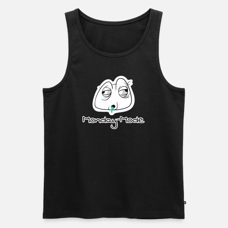 Monday-Modus - Männer Premium Bio Tank Top - Schwarz