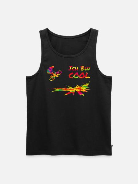 Ich bin cool - MTB - Männer Premium Bio Tank Top - Schwarz