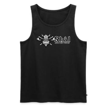Skal - Männer Premium Bio Tank Top - Schwarz - Vorne - AI Model Male 178 light (178cm)