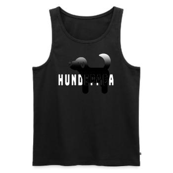 Hundepapa - Männer Premium Bio Tank Top - Schwarz - Vorne - Michal (187cm)