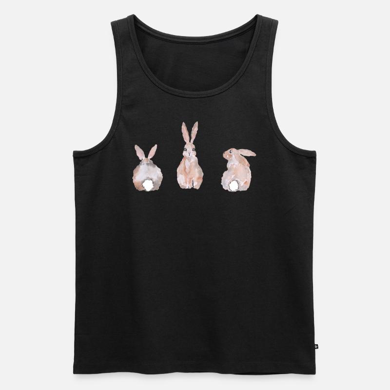 Bunnys - Männer Premium Bio Tank Top - Schwarz