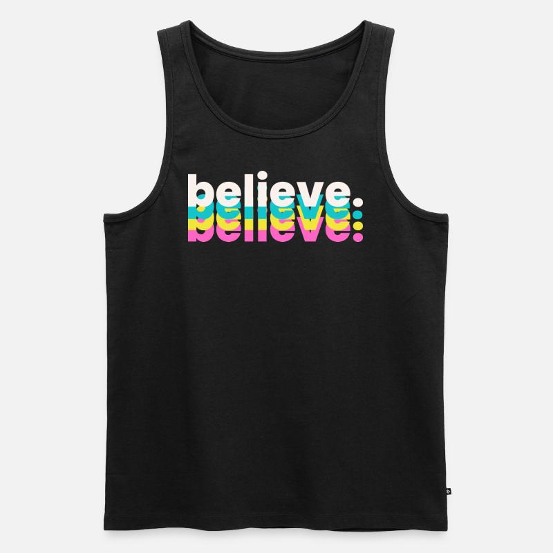 Glauben - Männer Premium Bio Tank Top - Schwarz