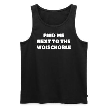 Schorle Riesling Pfalz Mundart Woi Dubbeglas Motiv - Männer Premium Bio Tank Top - Schwarz - Vorne - AI Model Male 178 light (178cm)