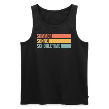 Pfalz Riesling Schorle Time Sommer Wein Spruch - Männer Premium Bio Tank Top - Schwarz - Vorne - AI Model Male 178 light (178cm)