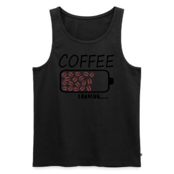 Coffee Bean - Coffee Lover - Men's Premium Organic Tank Top - black - Front - AI Model Male 178 light (178cm)