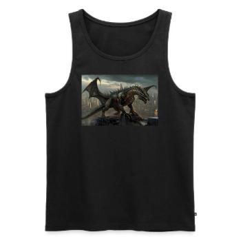 Dragon 3 - Männer Premium Bio Tank Top - Schwarz - Vorne - Michal (187cm)