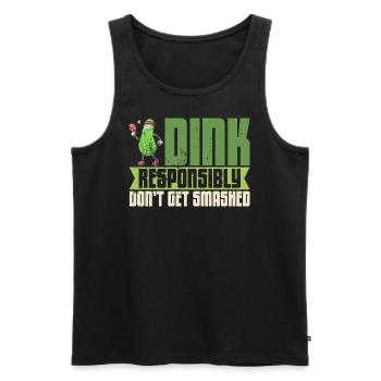 Pickelball Pickle Schläger Gurke Geschenk - Männer Premium Bio Tank Top - Schwarz - Vorne - Michal (187cm)