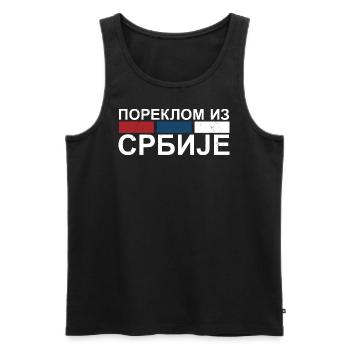 Yugoslavija Serbia Serbian Serbian Srbija Belgrade - Männer Premium Bio Tank Top - Schwarz - Vorne - AI Model Male 178 light (178cm)