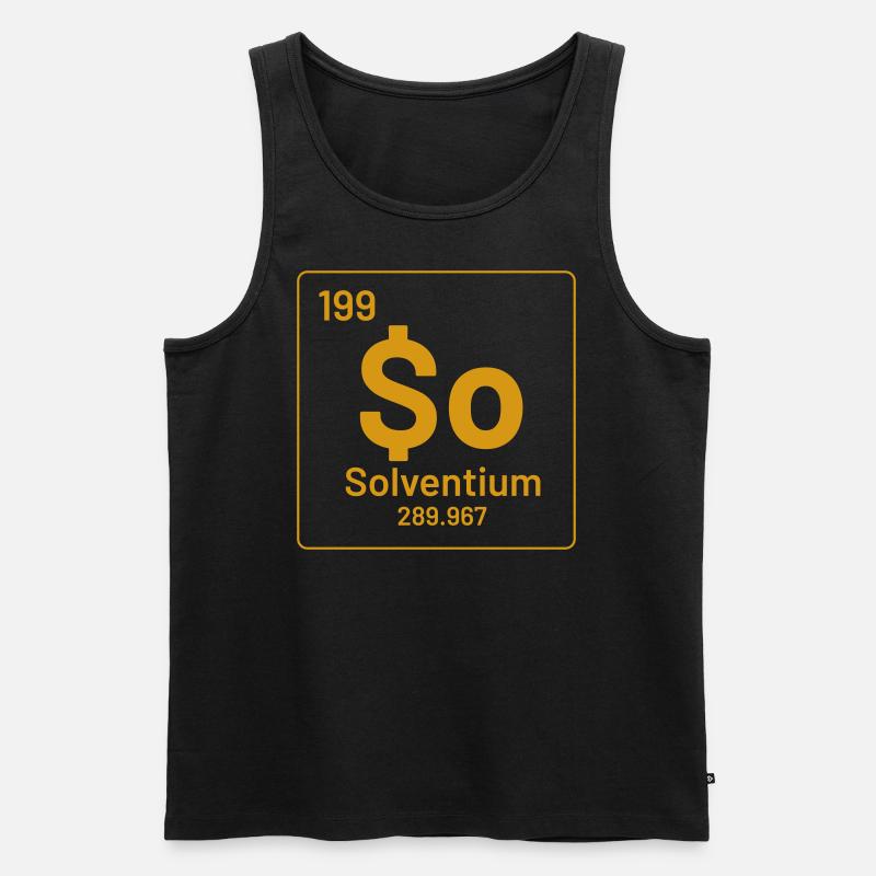 Solventium - Männer Premium Bio Tank Top - Schwarz