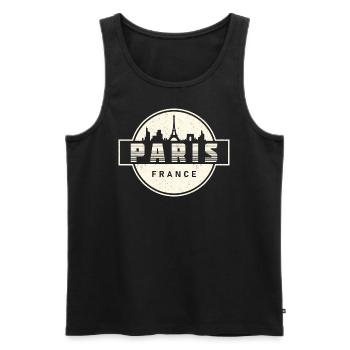 Französisch Frankreich Paris Franzose - Männer Premium Bio Tank Top - Schwarz - Vorne - Michal (187cm)