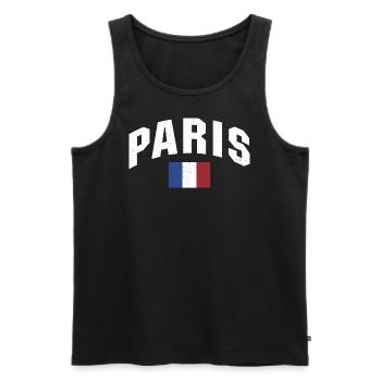 Französisch Paris Frankreich Franzose - Männer Premium Bio Tank Top - Schwarz - Vorne - Michal (187cm)
