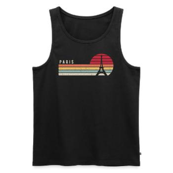 Île-de-France Frankreich Paris Franzose - Männer Premium Bio Tank Top - Schwarz - Vorne - AI Model Male 178 light (178cm)