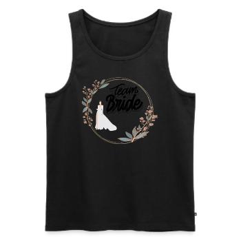Team Bride / Hochzeit / Braut / Lustig - Männer Premium Bio Tank Top - Schwarz - Vorne - Michal (187cm)