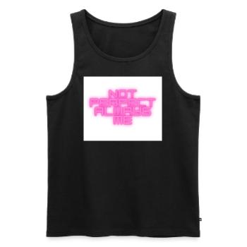 Not Perfect - Männer Premium Bio Tank Top - Schwarz - Vorne - AI Model Male 178 light (178cm)