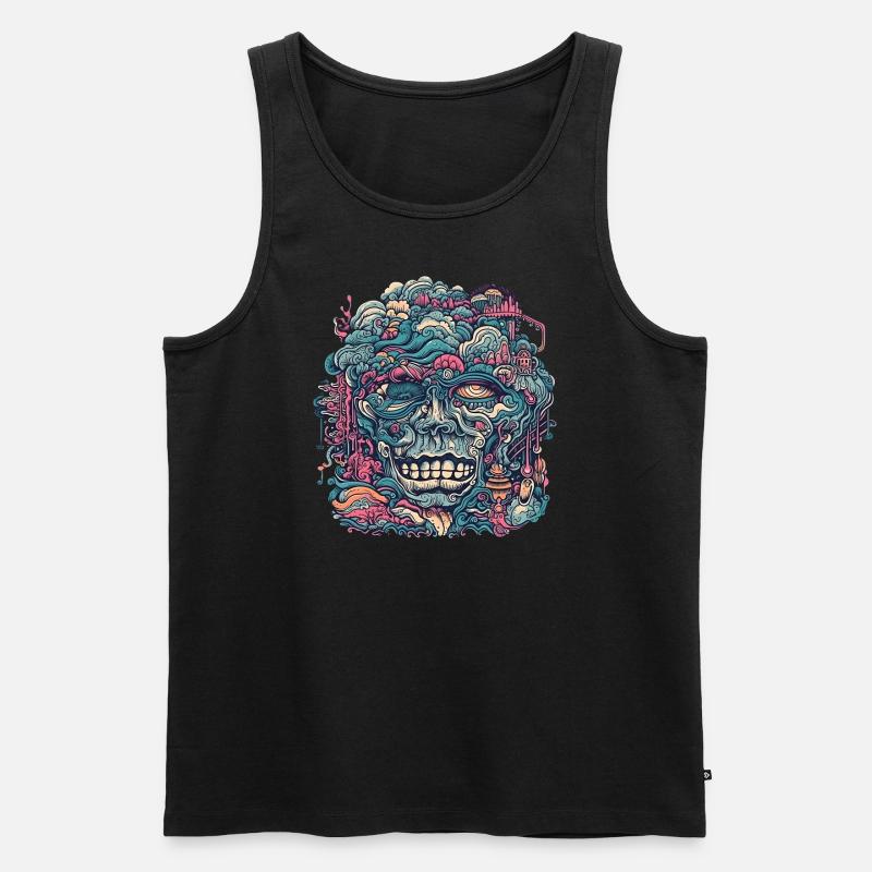 Triphead - Männer Premium Bio Tank Top - Schwarz