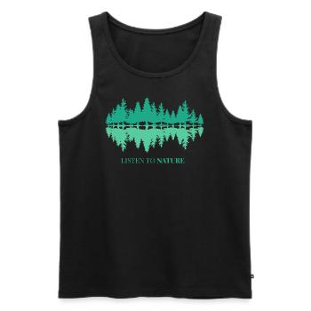 Klang der Nature, Écouter la nature, Audio - Débardeur bio Premium Homme - noir - Devant - Michal (187cm)