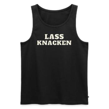 Lass Knacken - Männer Premium Bio Tank Top - Schwarz - Vorne - Michal (187cm)