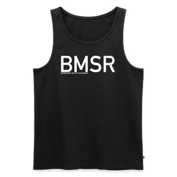 BMSR - Star Rebel - Men's Premium Organic Tank Top - black - Front - Michal (187cm)