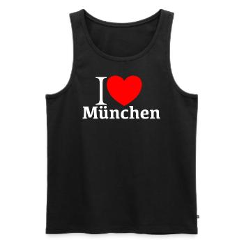J’adore Munich - Débardeur bio Premium Homme - noir - Devant - AI Model Male 178 light (178cm)