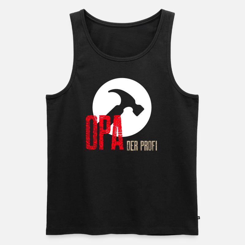 Opa Der Profi Design - Männer Premium Bio Tank Top - Schwarz