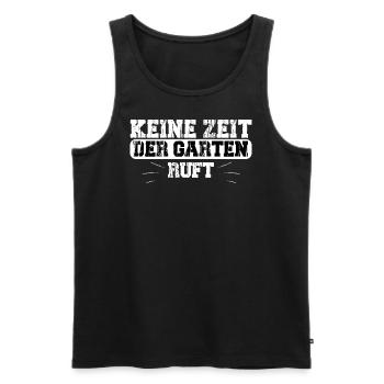 Keine Zeit der Garten ruft - Männer Premium Bio Tank Top - Schwarz - Vorne - AI Model Male 178 light (178cm)