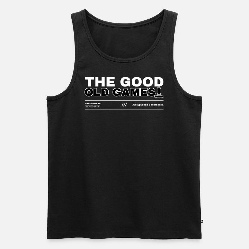Old Time Gaming - Männer Premium Bio Tank Top - Schwarz