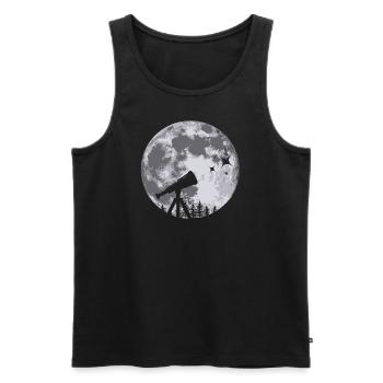 Mond Sterne Teleskop Beobachtung Universum - Männer Premium Bio Tank Top - Schwarz - Vorne - Michal (187cm)