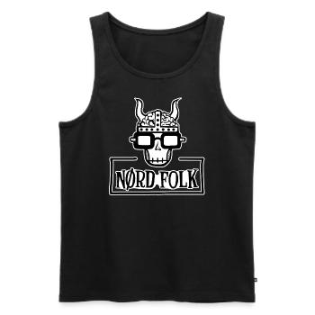 NordFolk - Männer Premium Bio Tank Top - Schwarz - Vorne - Michal (187cm)