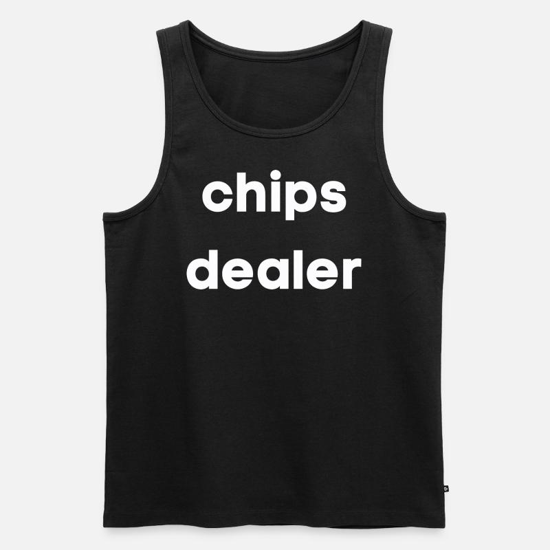 Chips-Händler - Männer Premium Bio Tank Top - Schwarz