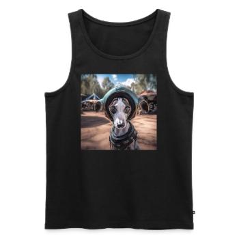 Cute Dog -Adorable Companion - Männer Premium Bio Tank Top - Schwarz - Vorne - AI Model Male 178 light (178cm)