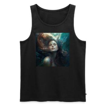 Beautiful Mermaid - Mermaid in the Ocean - Männer Premium Bio Tank Top - Schwarz - Vorne - AI Model Male 178 light (178cm)