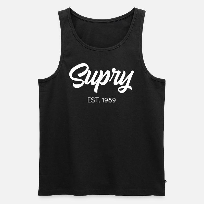 Supry - Männer Premium Bio Tank Top - Schwarz