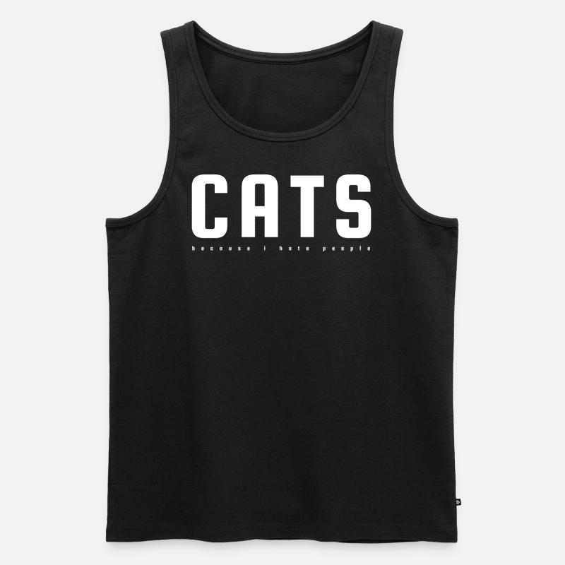 cats - Männer Premium Bio Tank Top - Schwarz