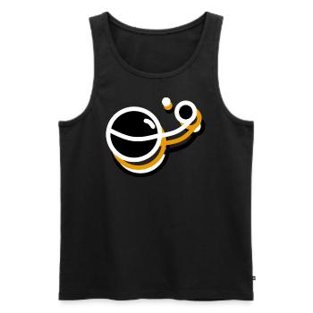 Universum - Männer Premium Bio Tank Top - Schwarz - Vorne - AI Model Male 178 light (178cm)