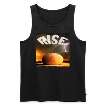Yeast dough - Rise - Men's Premium Organic Tank Top - black - Front - AI Model Male 178 light (178cm)