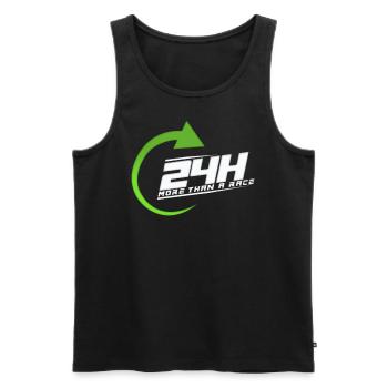 24h - Männer Premium Bio Tank Top - Schwarz - Vorne - AI Model Male 178 light (178cm)