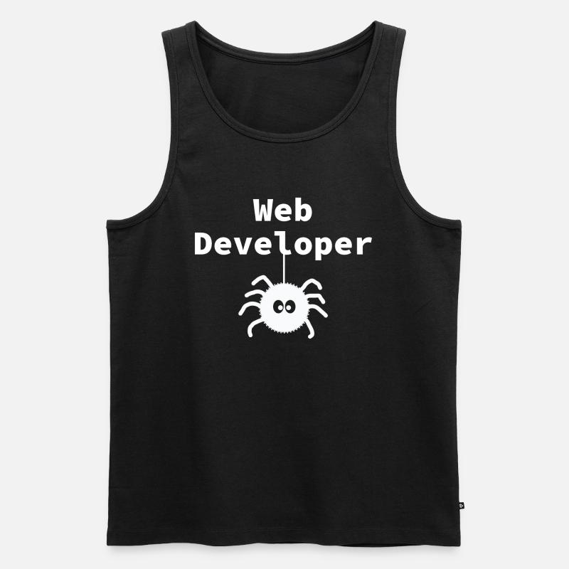 Web Developer / Spider - Men's Premium Organic Tank Top - black