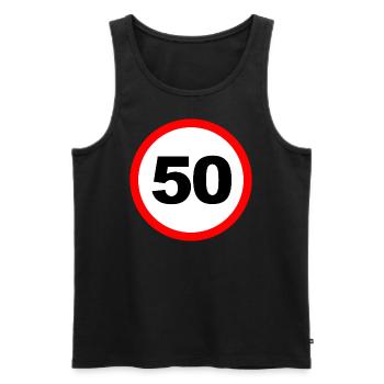 50. Geburtstag Design - Männer Premium Bio Tank Top - Schwarz - Vorne - Michal (187cm)
