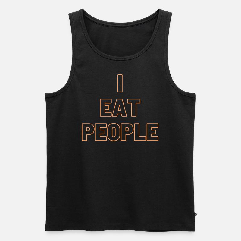 I eat people - Männer Premium Bio Tank Top - Schwarz