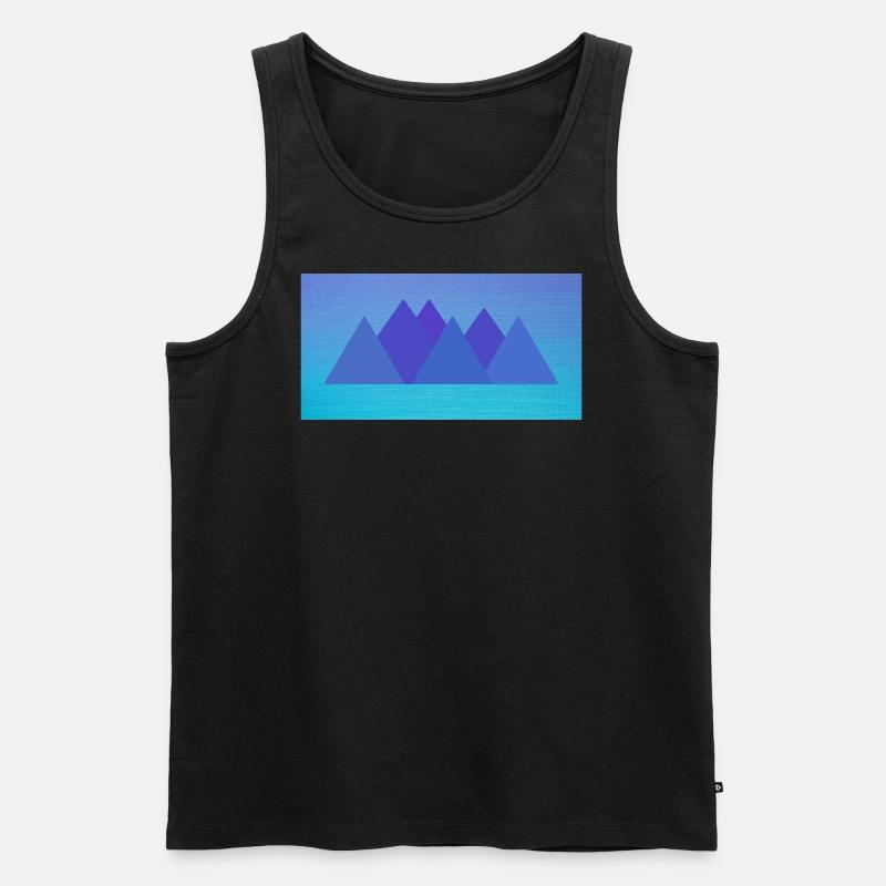 The blue mountains - Männer Premium Bio Tank Top - Schwarz