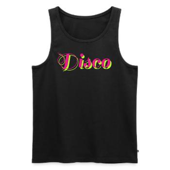 Disco - Männer Premium Bio Tank Top - Schwarz - Vorne - Michal (187cm)