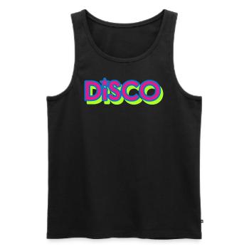 Disco - Männer Premium Bio Tank Top - Schwarz - Vorne - Michal (187cm)