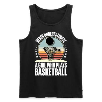 Basketball Basketballer - Männer Premium Bio Tank Top - Schwarz - Vorne - Michal (187cm)