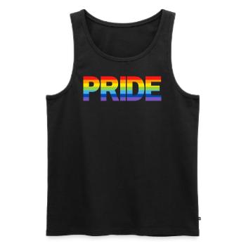 Rainbow Pride - Männer Premium Bio Tank Top - Schwarz - Vorne - Michal (187cm)