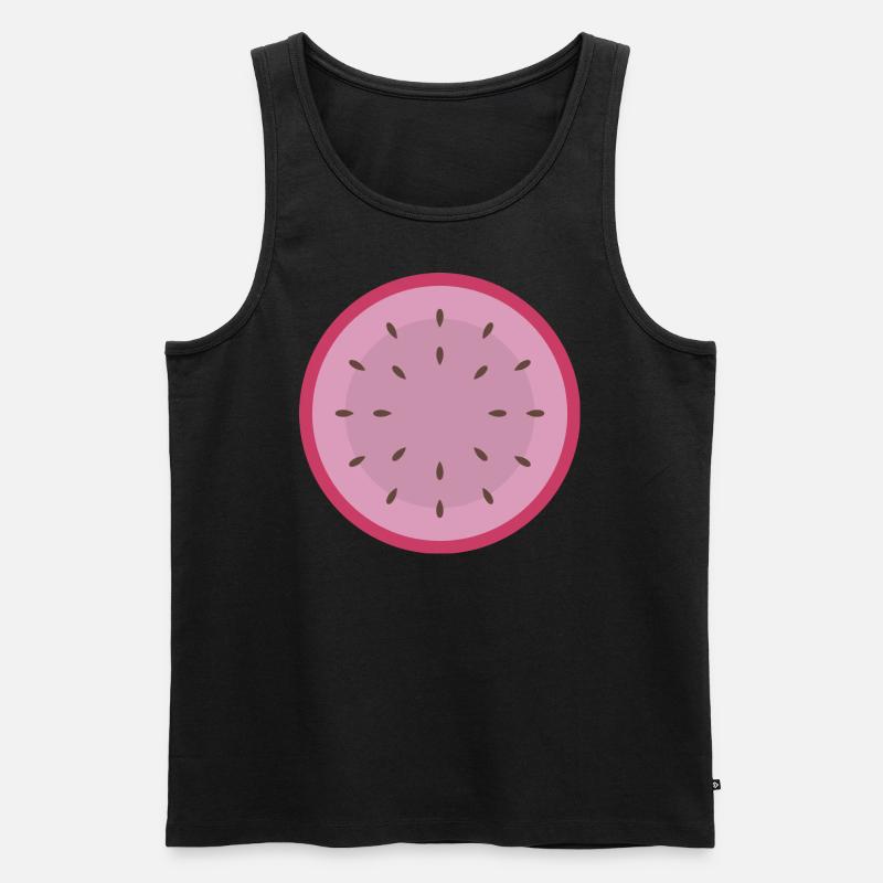 Drachenfrucht (rosa) - Männer Premium Bio Tank Top - Schwarz