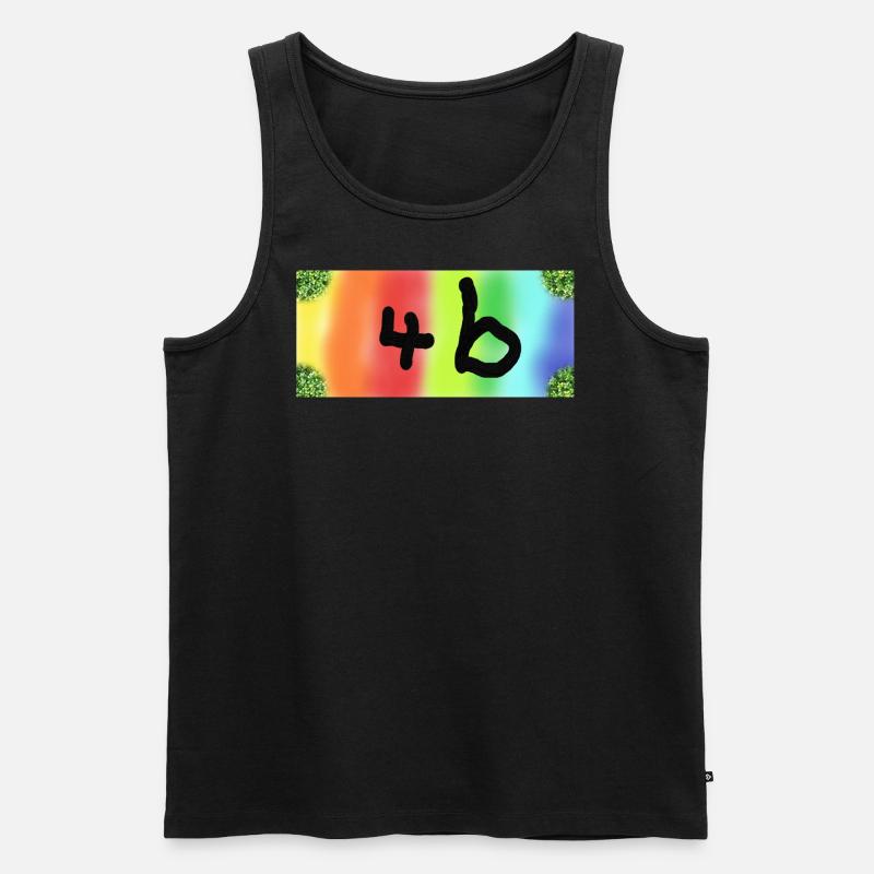 4b - Männer Premium Bio Tank Top - Schwarz