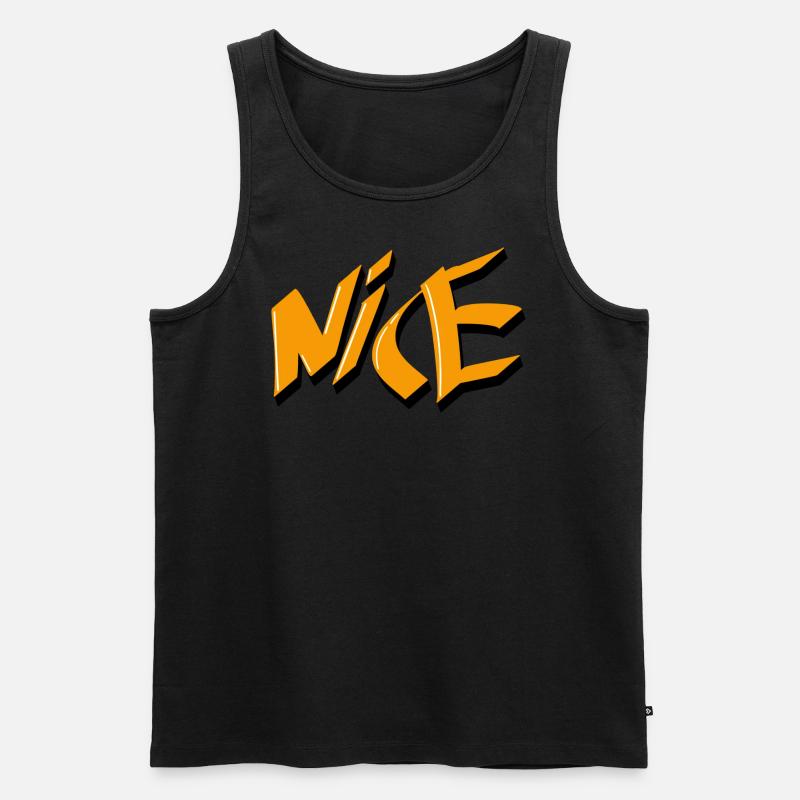 Graffiti Schriftzug Nice - Männer Premium Bio Tank Top - Schwarz