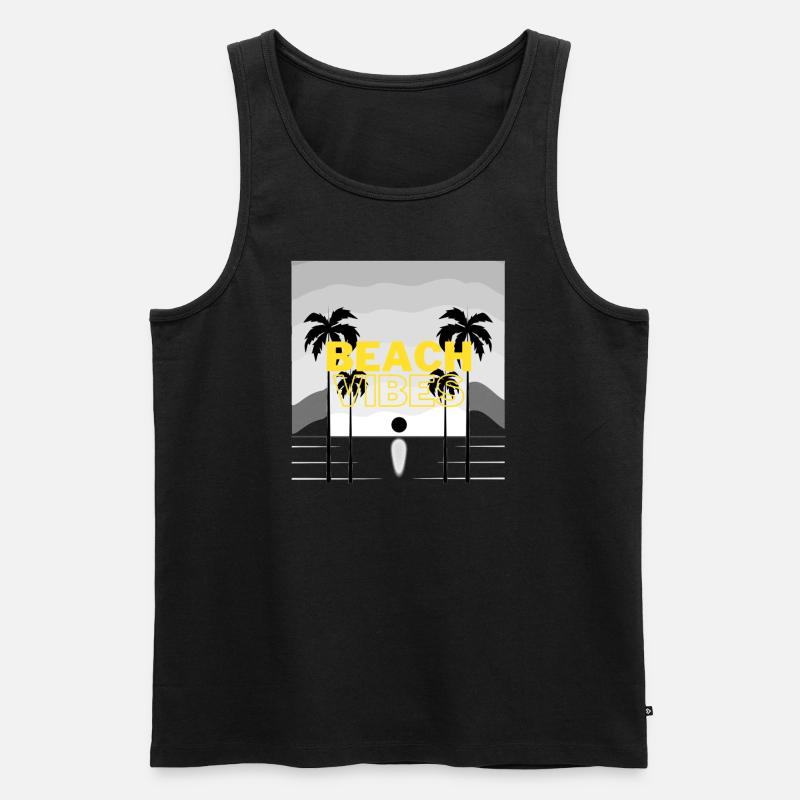 Beach 8 - Männer Premium Bio Tank Top - Schwarz